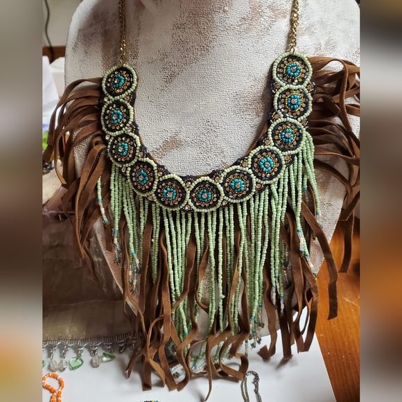 Handcrafted Ethnic Necklaces Bracelets Keychain Seed Bead Native Ethnic Navajo 9 - Picture 3 of 16